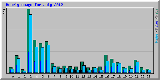 Hourly usage for July 2012